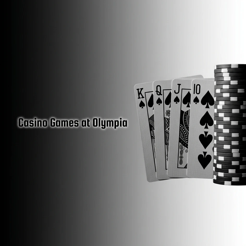 Olympia Casino game categories including pokies, live dealer, table games, video poker, keno and crash games