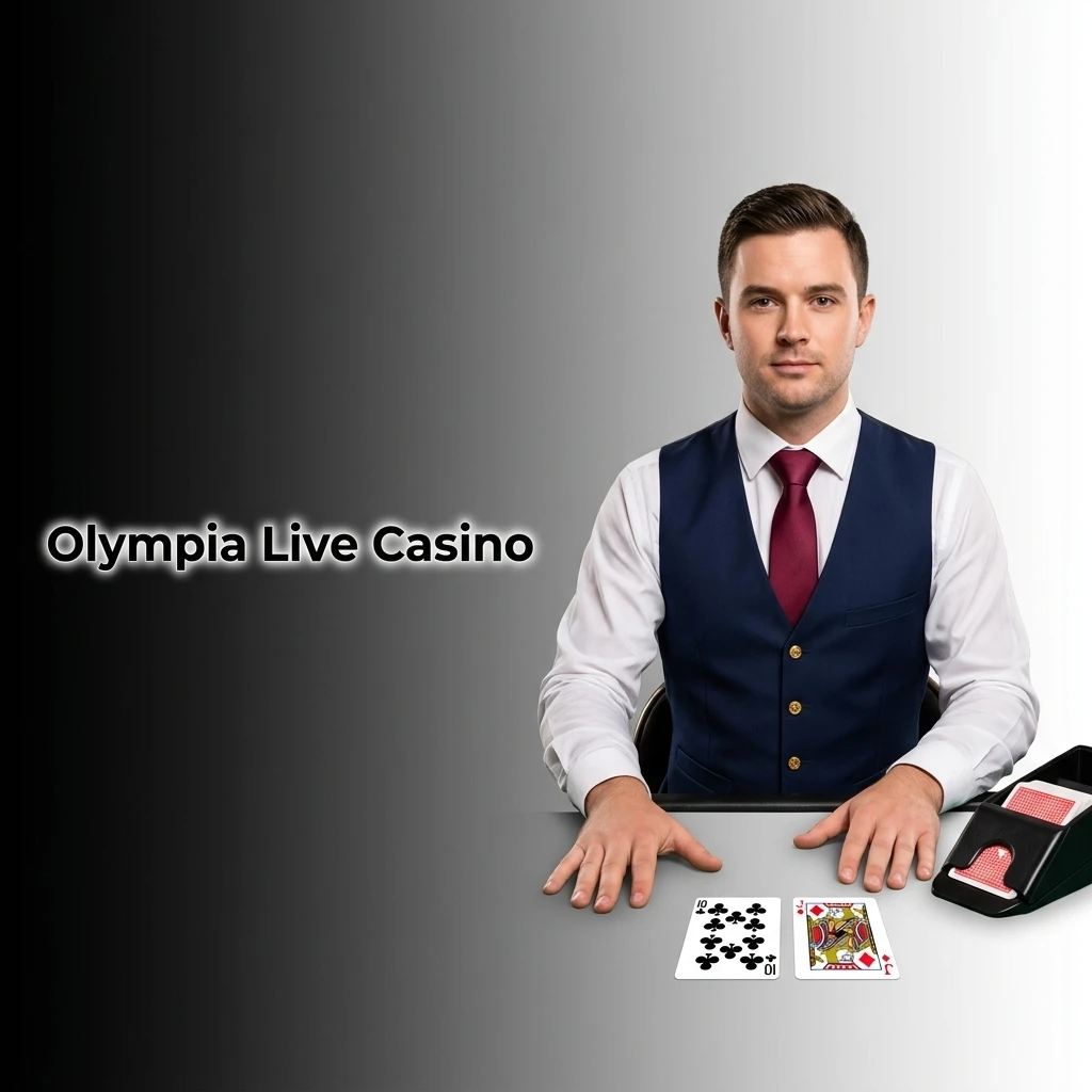 Olympia live casino with professional dealers streaming HD table games including roulette, blackjack, baccarat and game shows