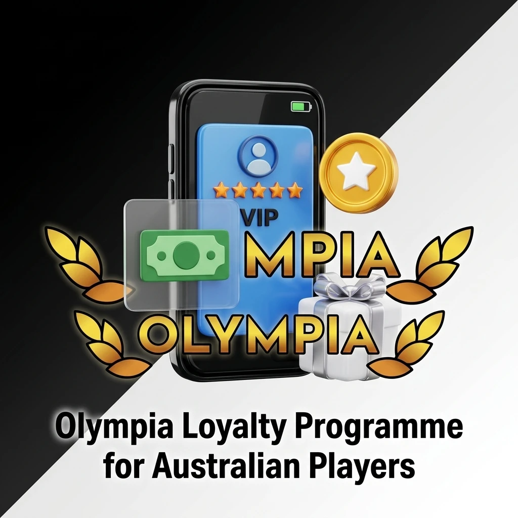 Olympia Casino loyalty programme tiers for Australian players showing Bronze to Diamond rewards and points requirements