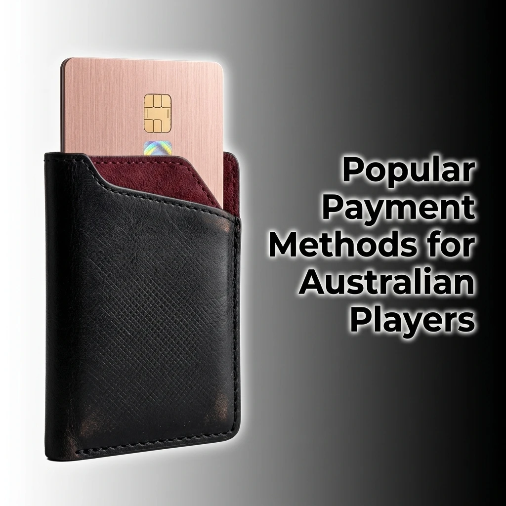 Popular payment methods for Australian players including PayID, Visa, Mastercard, Apple Pay, Google Pay, Skrill, and crypto options