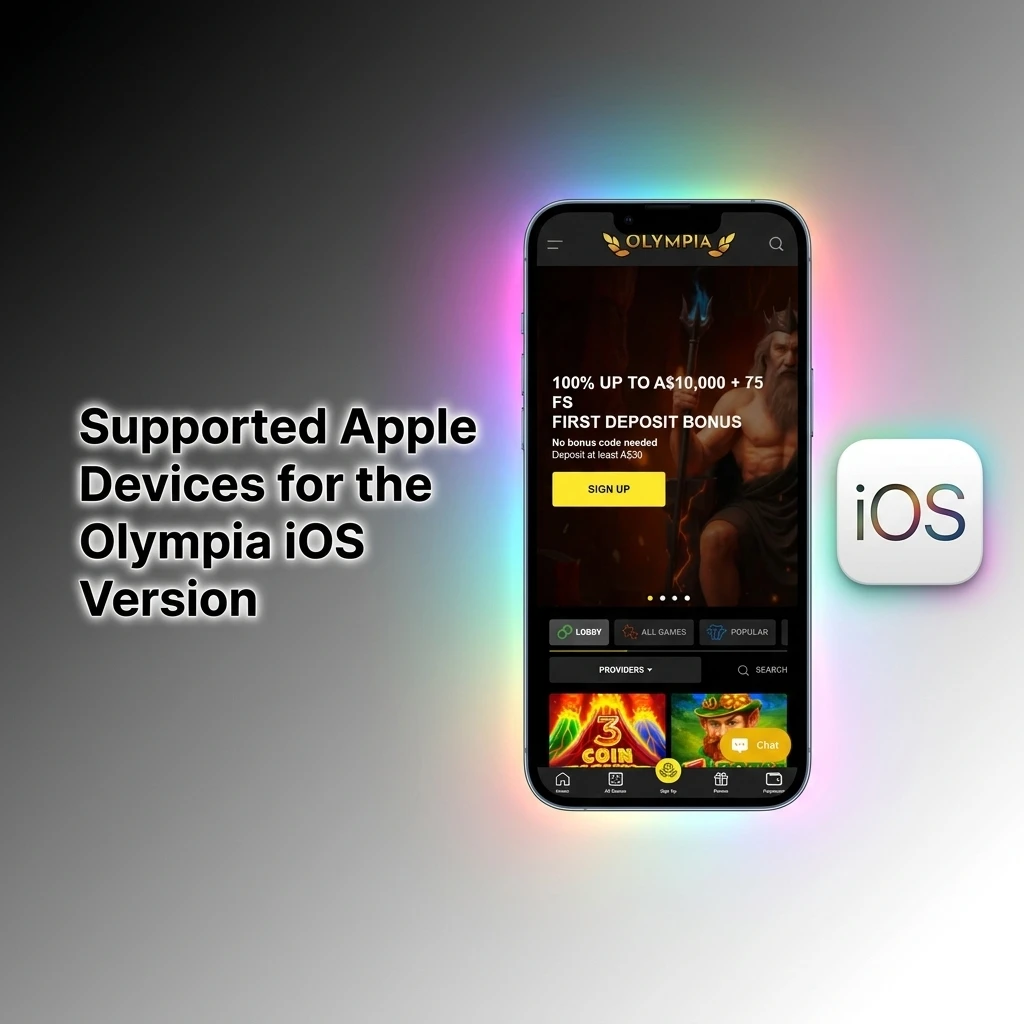 Apple devices compatible with Olympia iOS PWA app, including iPhone 11 to 16 Pro and select iPad models running iOS 14+